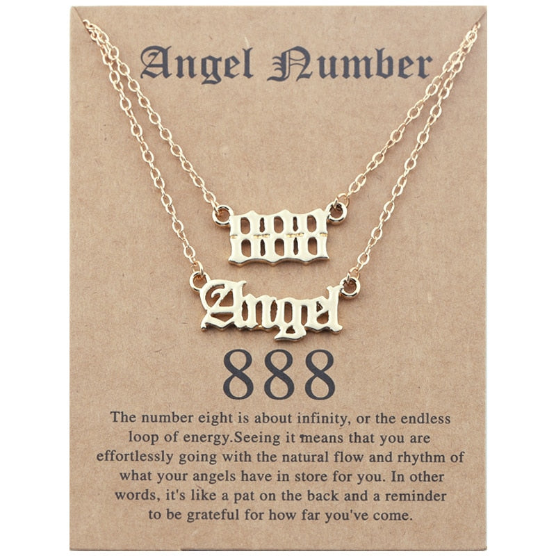 Stainless Steel Angel Number Necklace With Spiritual Meaning's Of The Number's