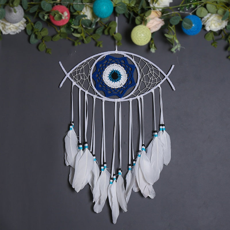 Peacock Evil Eye Dream Catcher