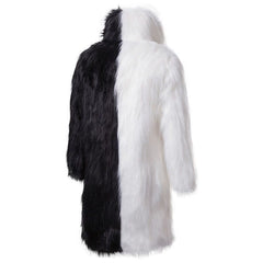 Elegant Is A Must Faux Fur Two Toned Coat