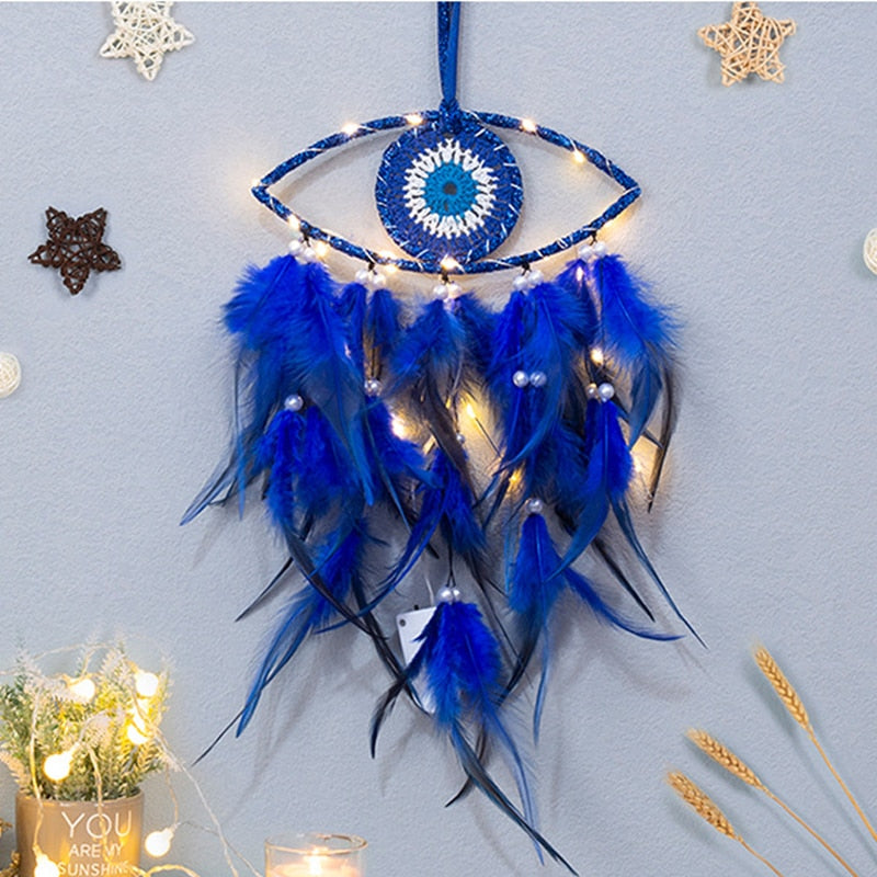 Peacock Evil Eye Dream Catcher