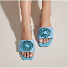 Rhinestone Crystal Slide In Sandal's