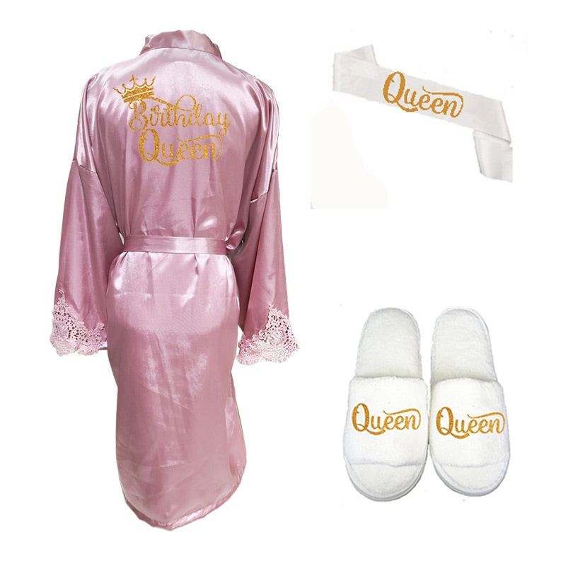 Birthday Queen Robe Set For Women