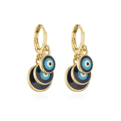 Triple Eye Of Protection Drop Down Earring's