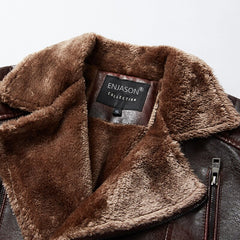 Vintage Style Leather Jacket For Men