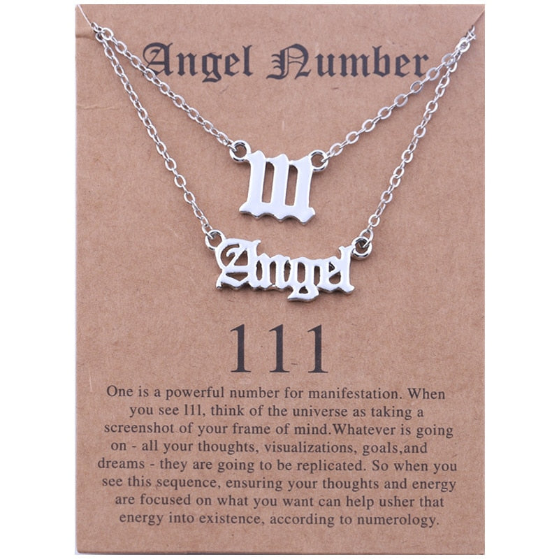 Stainless Steel Angel Number Necklace With Spiritual Meaning's Of The Number's