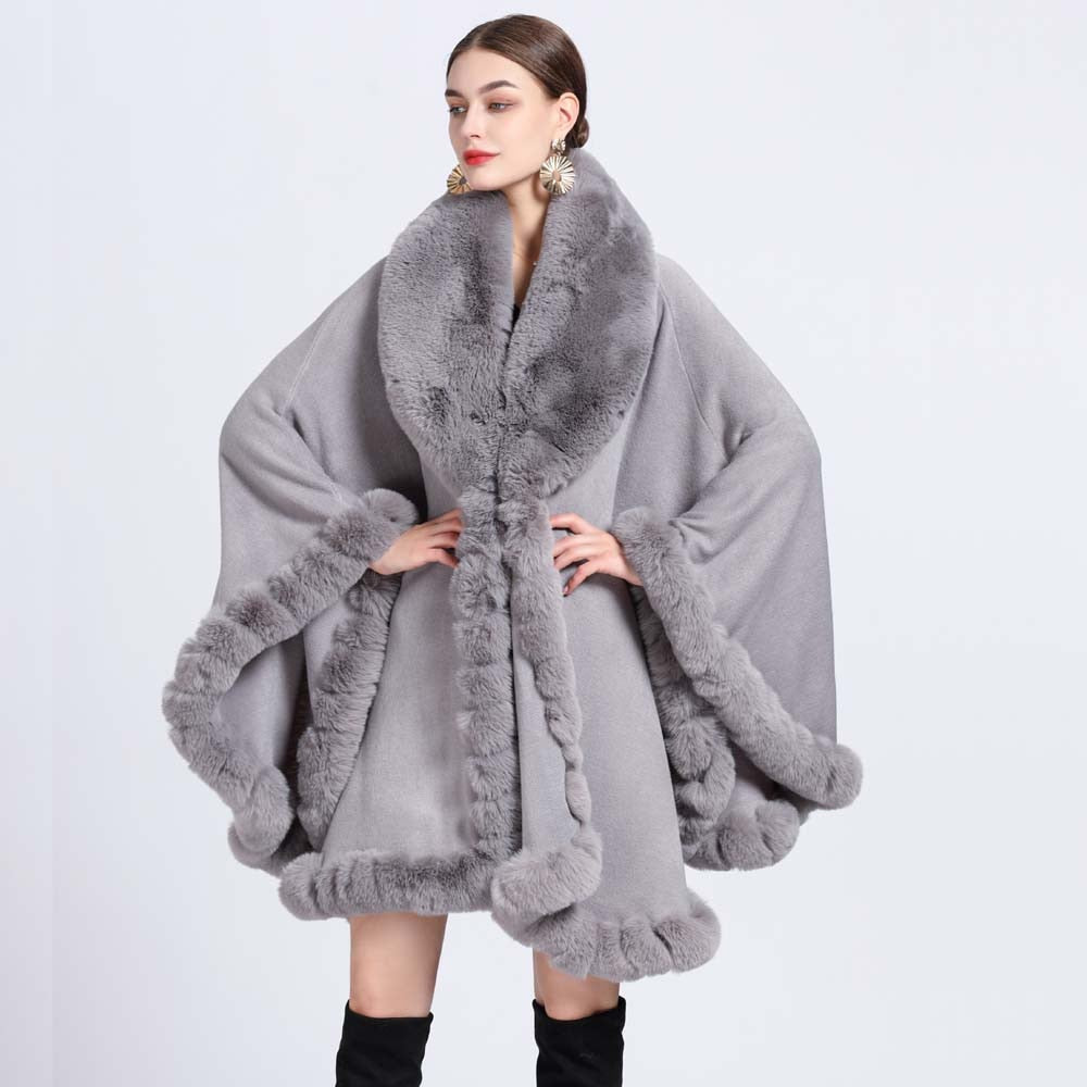 "Coming Out Of Hiding" Rabbit Fur Shawl