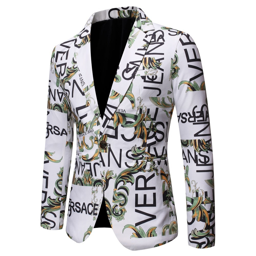 "Writing's On The Wall" Slim Suit Jacket