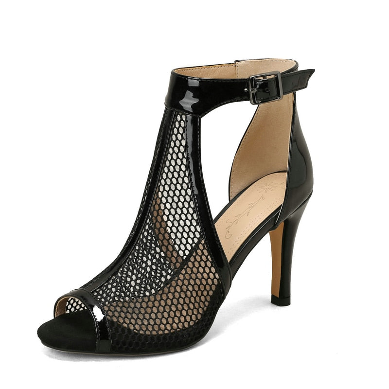 Mesh Heel Sandals For Women