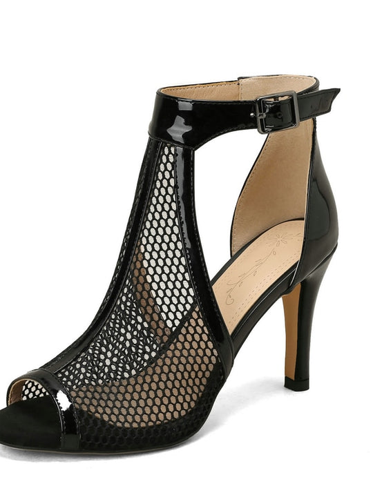 Mesh Heel Sandals For Women