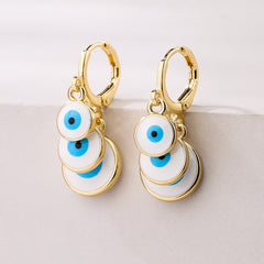 Triple Eye Of Protection Drop Down Earring's