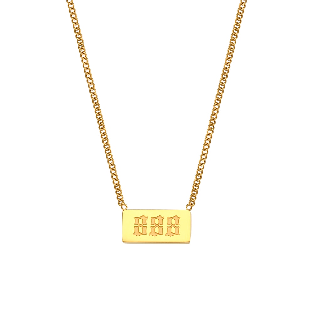 Gold Plated Angel Number Necklace