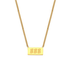 Gold Plated Angel Number Necklace