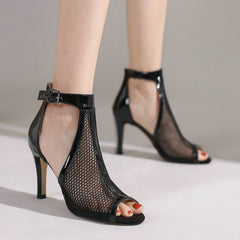 Mesh Heel Sandals For Women