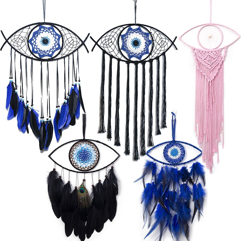 Peacock Evil Eye Dream Catcher