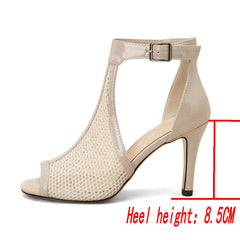 Mesh Heel Sandals For Women