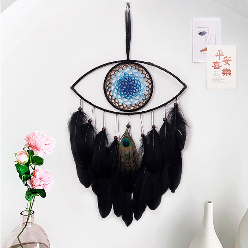 Peacock Evil Eye Dream Catcher