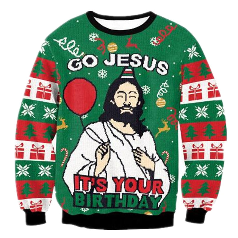 "Go Jesus" Birthday Sweater