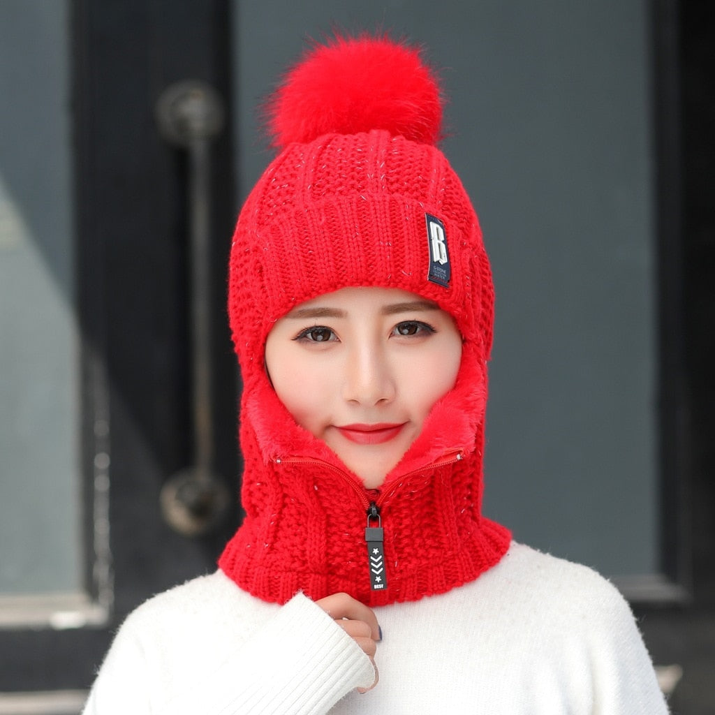 Wool Hat & Mouth Cover Hat For The Winter