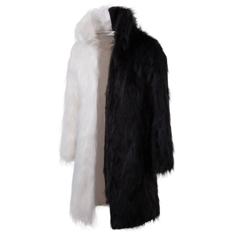 Elegant Is A Must Faux Fur Two Toned Coat