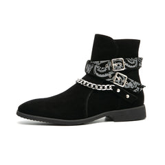 Charming Chain Suede Boot's For Men