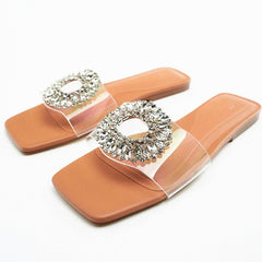 Rhinestone Crystal Slide In Sandal's