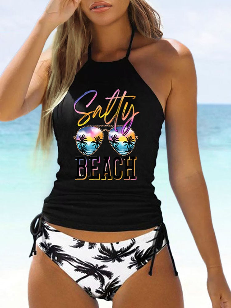 "Don't Look Salty At The Beach" Two Piece Swimsuit