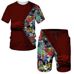 Shake My Hand & Feel My Colorful Spirit 3-D Men's Short Set