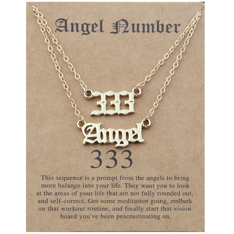 Stainless Steel Angel Number Necklace With Spiritual Meaning's Of The Number's