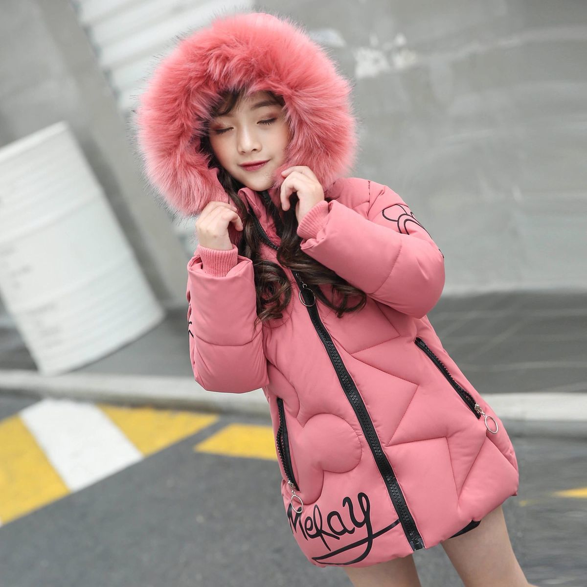 Miny Mouse Stylish Winter Coat For Girl's