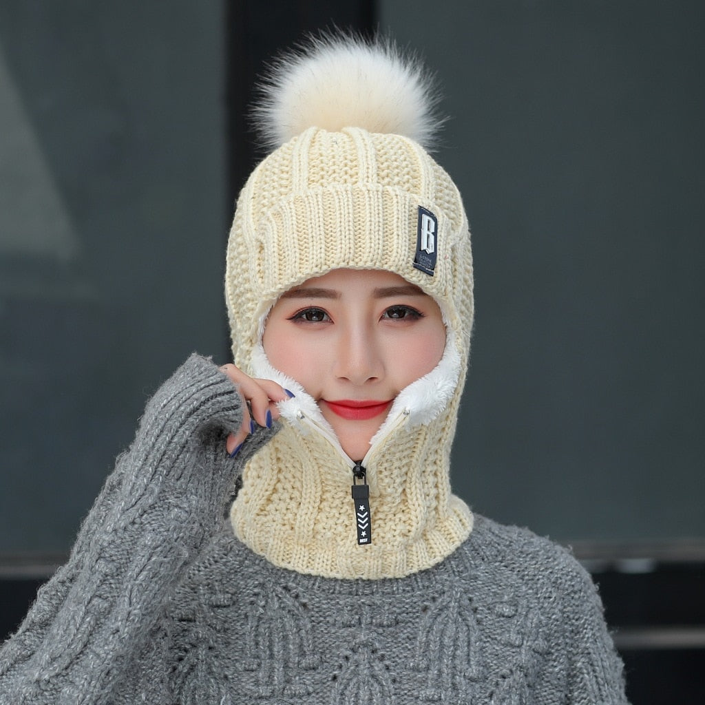 Wool Hat & Mouth Cover Hat For The Winter