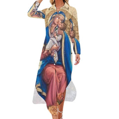 Virgin Mary, Mother Of Jesus... Long Sleeve Dress