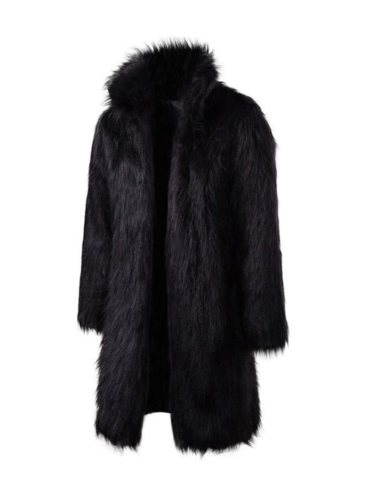 Elegant Is A Must Faux Fur Two Toned Coat