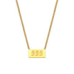 Gold Plated Angel Number Necklace