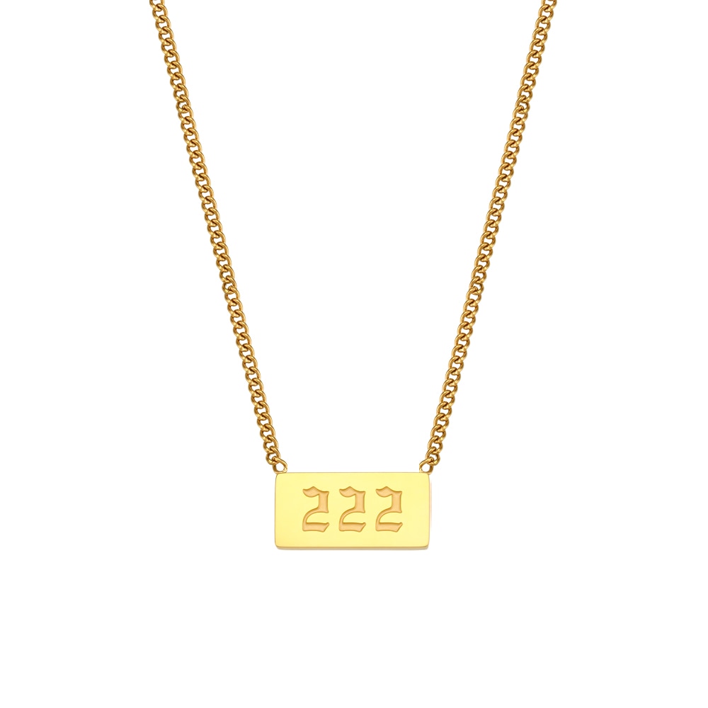 Gold Plated Angel Number Necklace