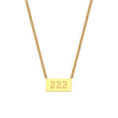 Gold Plated Angel Number Necklace