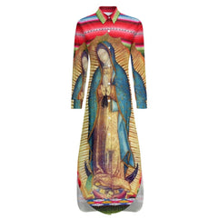 Virgin Mary, Mother Of Jesus... Long Sleeve Dress