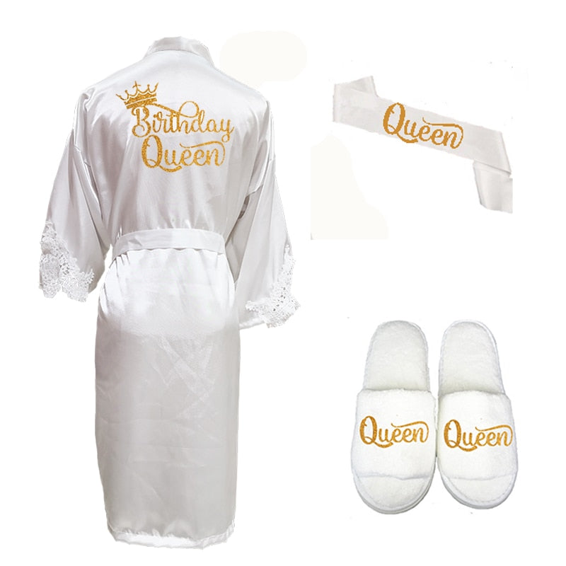 Birthday Queen Robe Set For Women