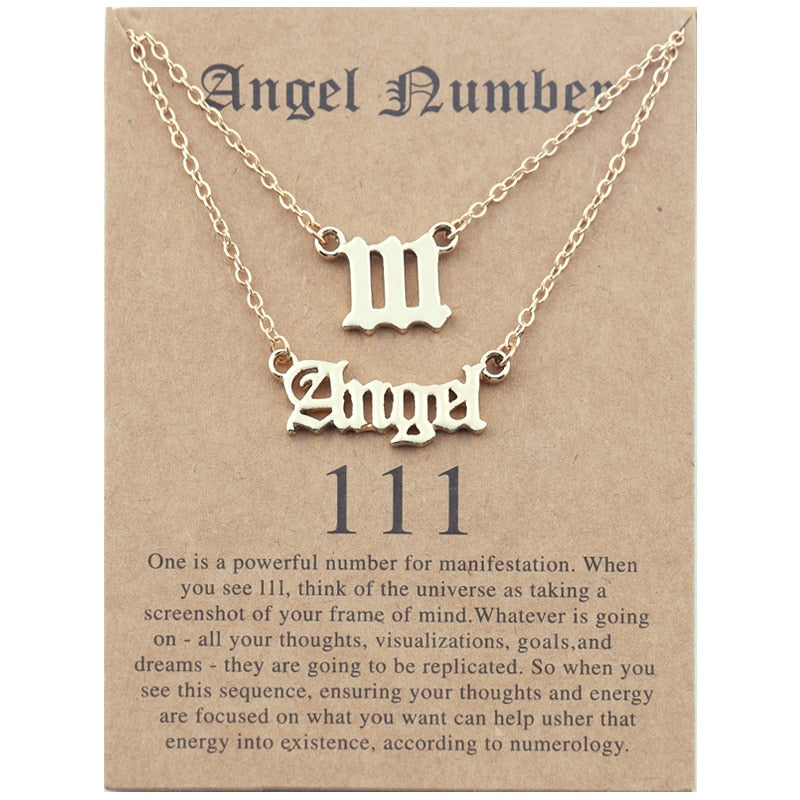 Stainless Steel Angel Number Necklace With Spiritual Meaning's Of The Number's