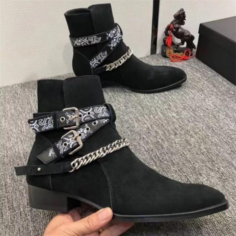 Charming Chain Suede Boot's For Men