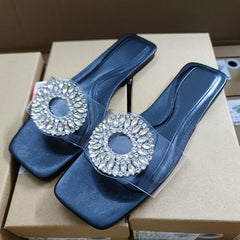 Rhinestone Crystal Slide In Sandal's