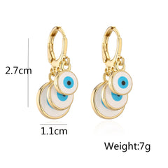 Triple Eye Of Protection Drop Down Earring's