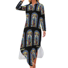 Virgin Mary, Mother Of Jesus... Long Sleeve Dress