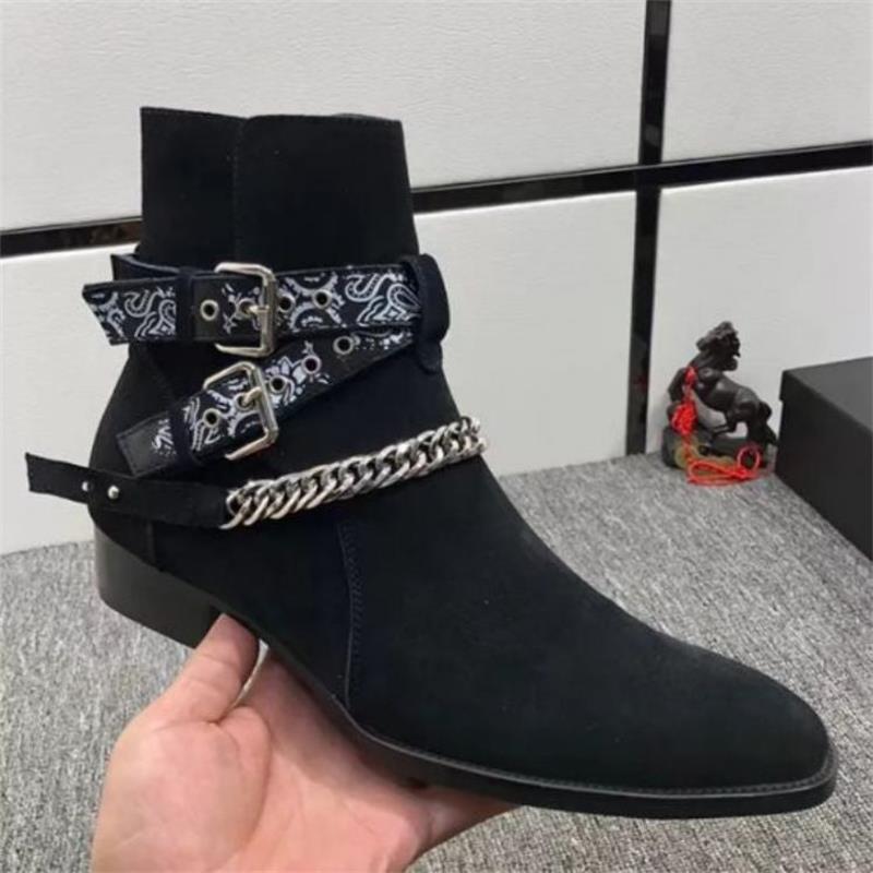 Charming Chain Suede Boot's For Men