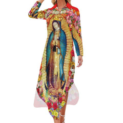 Virgin Mary, Mother Of Jesus... Long Sleeve Dress