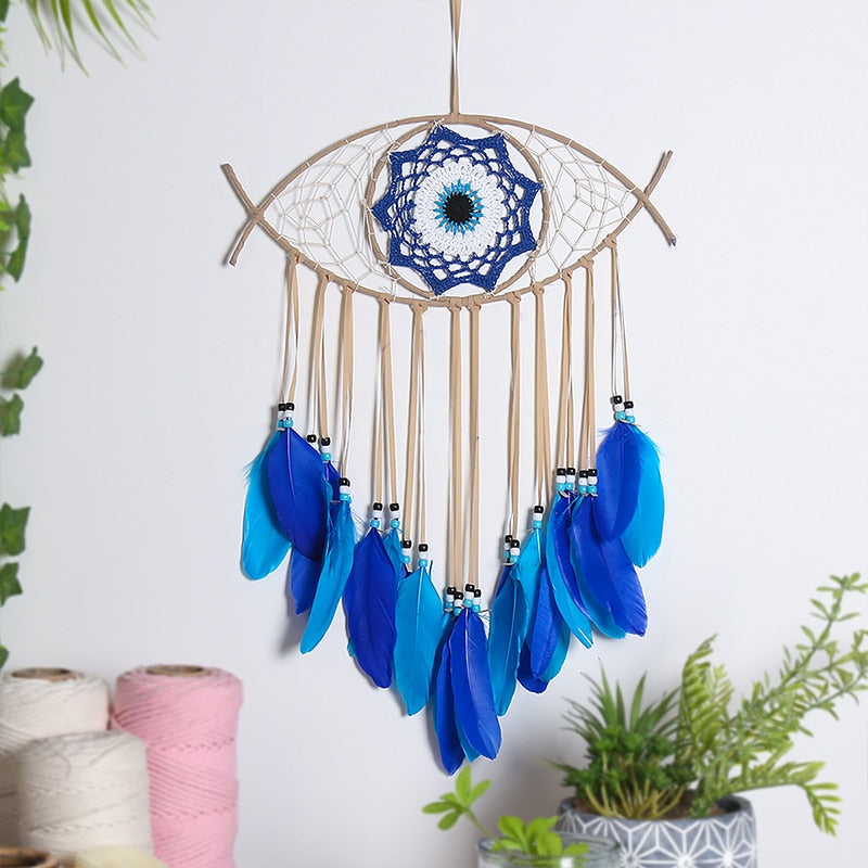 Peacock Evil Eye Dream Catcher