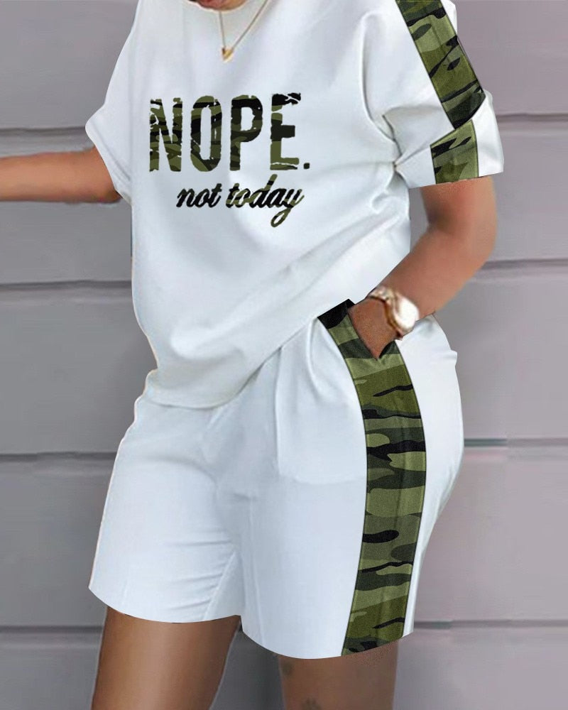 Faith/Queen/Nope Not Today- Loose Fit Short Set For Women