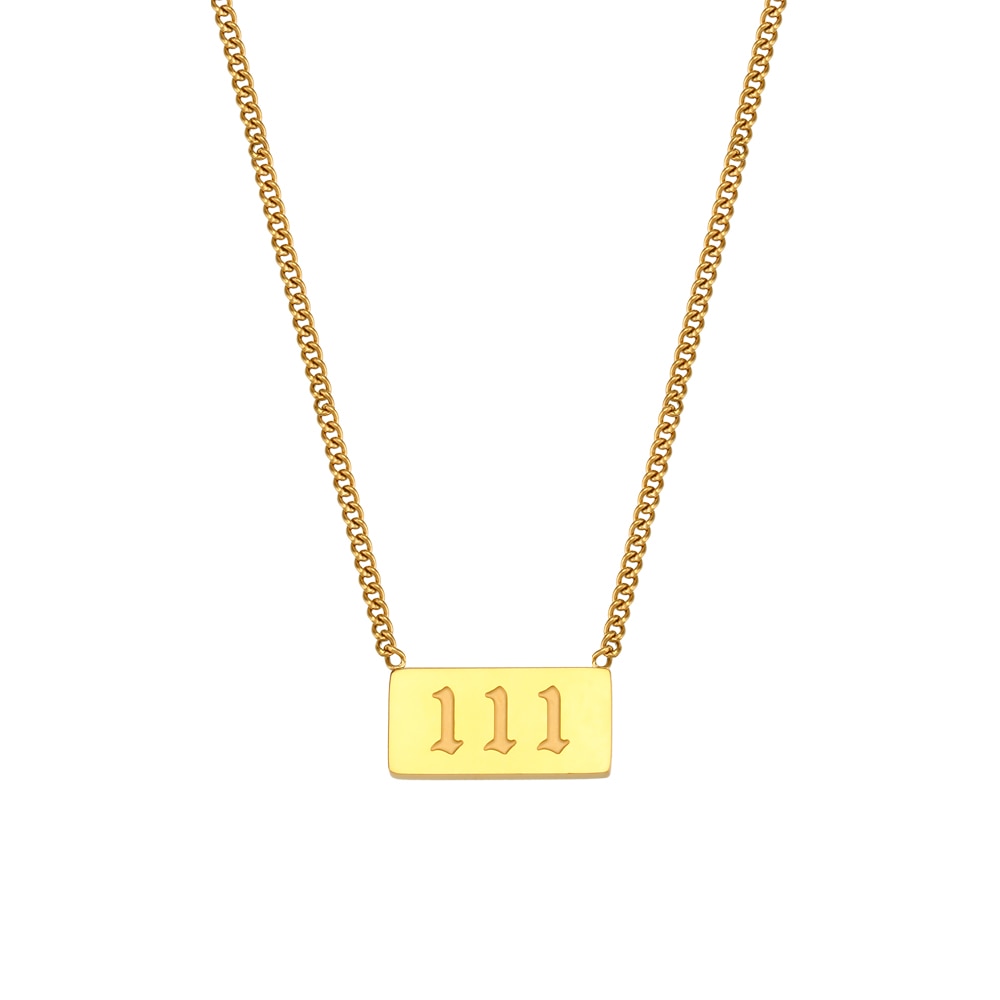 Gold Plated Angel Number Necklace