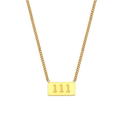 Gold Plated Angel Number Necklace