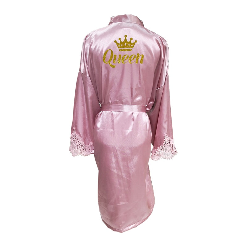 Satin & Lace King And Queen Robe Set