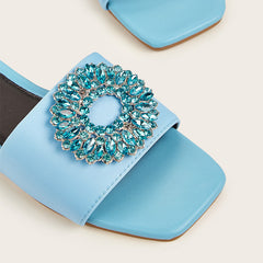 Rhinestone Crystal Slide In Sandal's